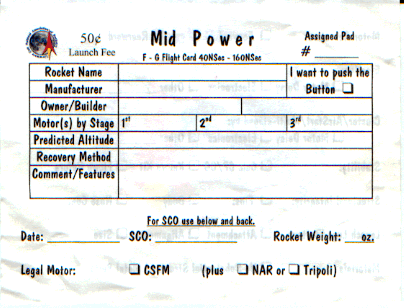 LUNAR Mid-power Flight Card Front